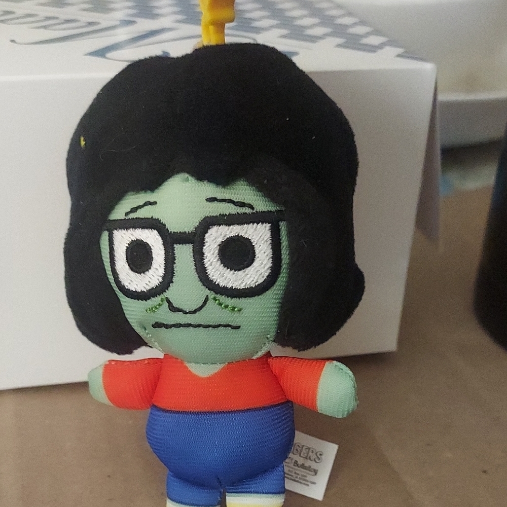Colorful Zombie Plush Toy with Glasses CLIP ON